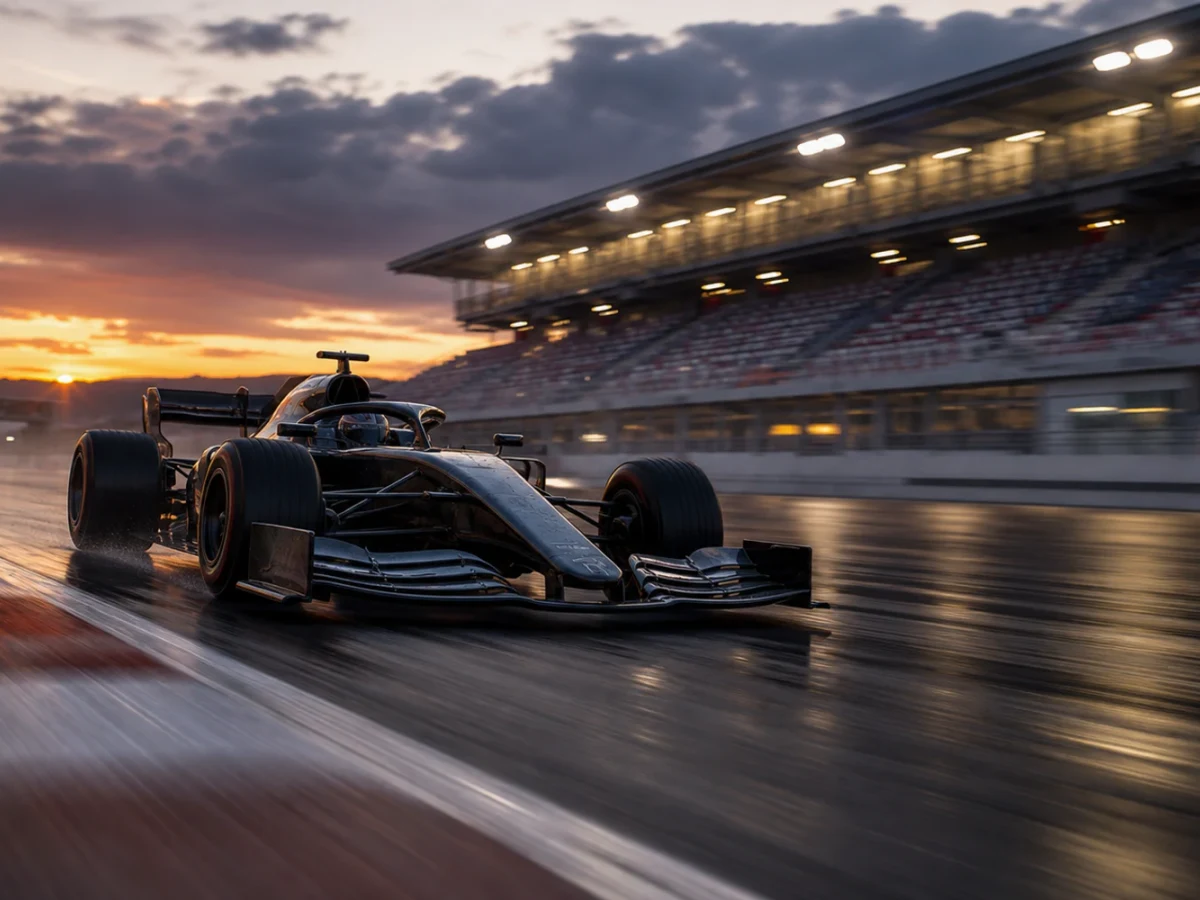 Motorsportmiljö som illustrerar f1