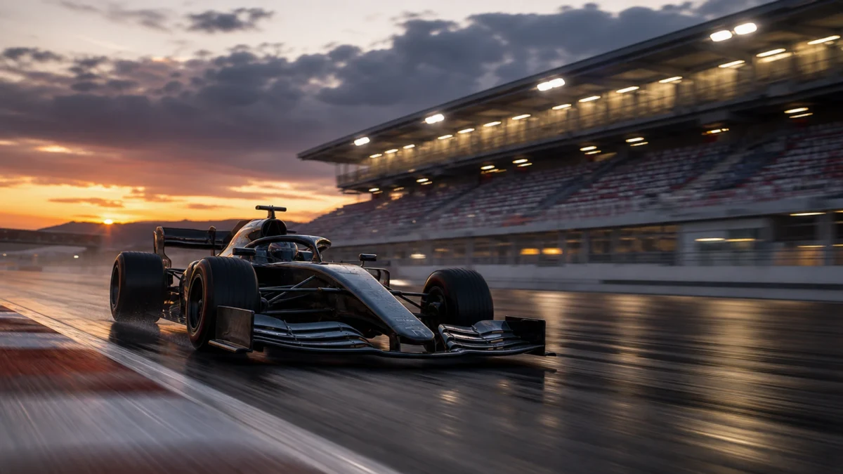 Motorsportmiljö som illustrerar f1 tv