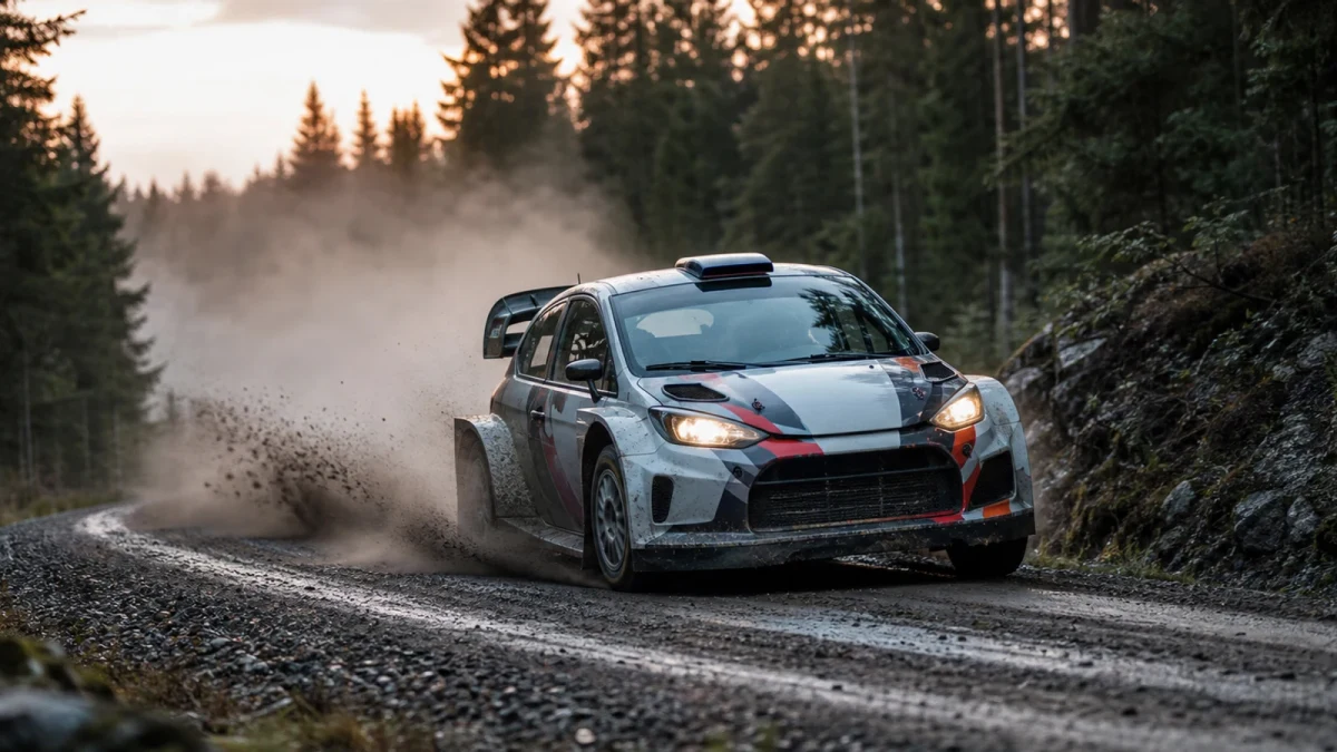 Motorsportmiljö som illustrerar rally-vm idag
